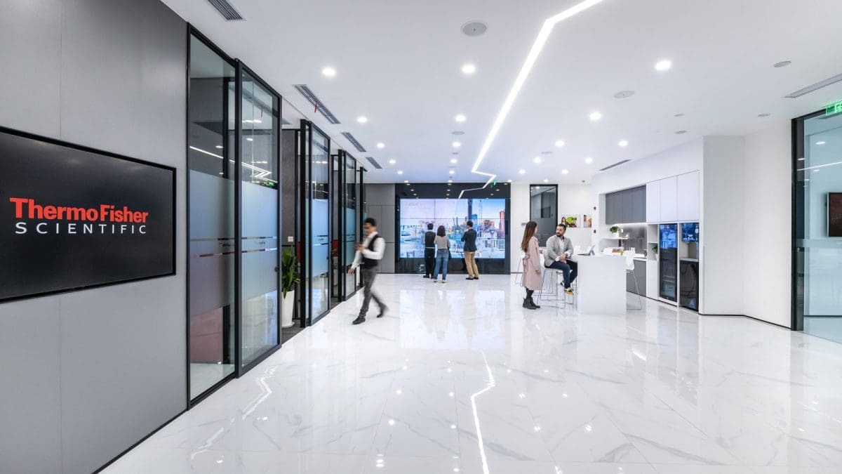 thermo fisher shanghai workplace collaboration av wall 1 2000x1125