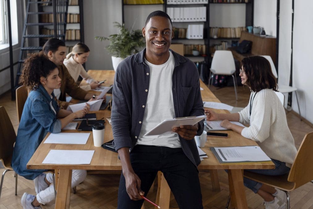 business people in conference room