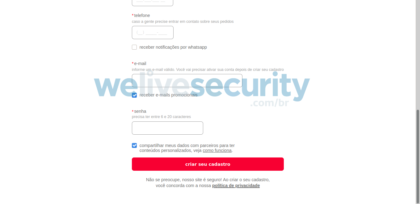 Coleta de informações bancárias das vítimas - imagem 2