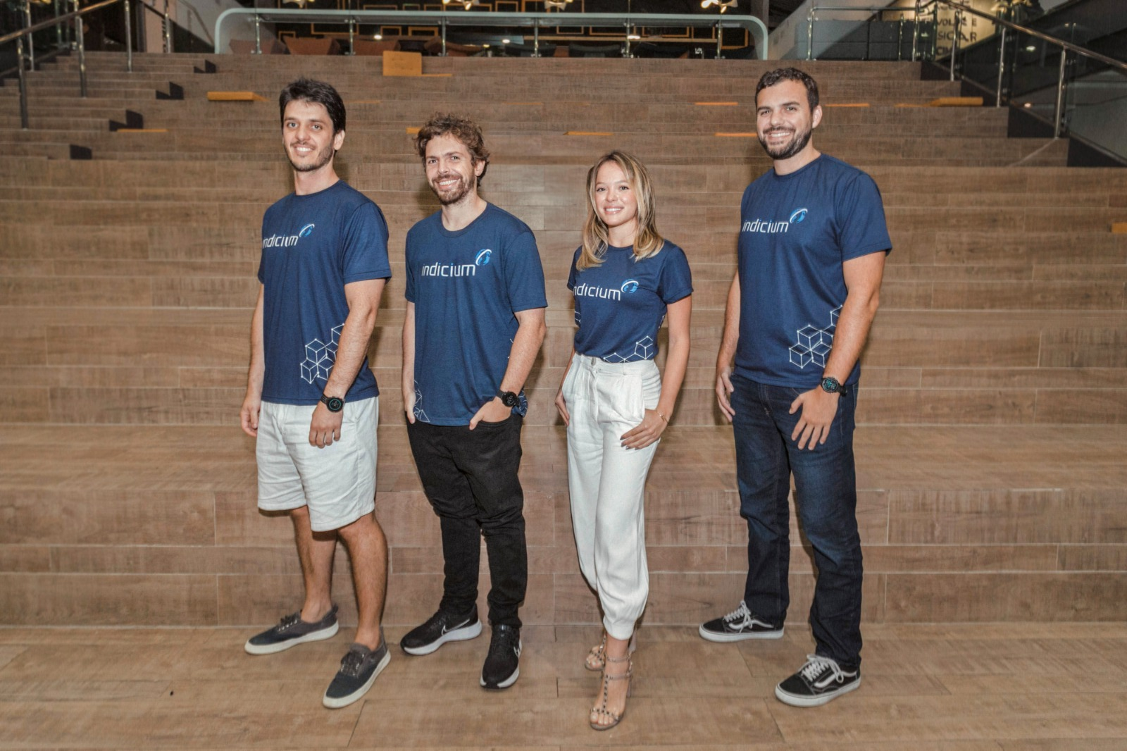 Matheus Dellagnelo, Vitor Avancini, Isabela Blasi e Daniel Avancini, da Indicium. Foto: Divulgação.
