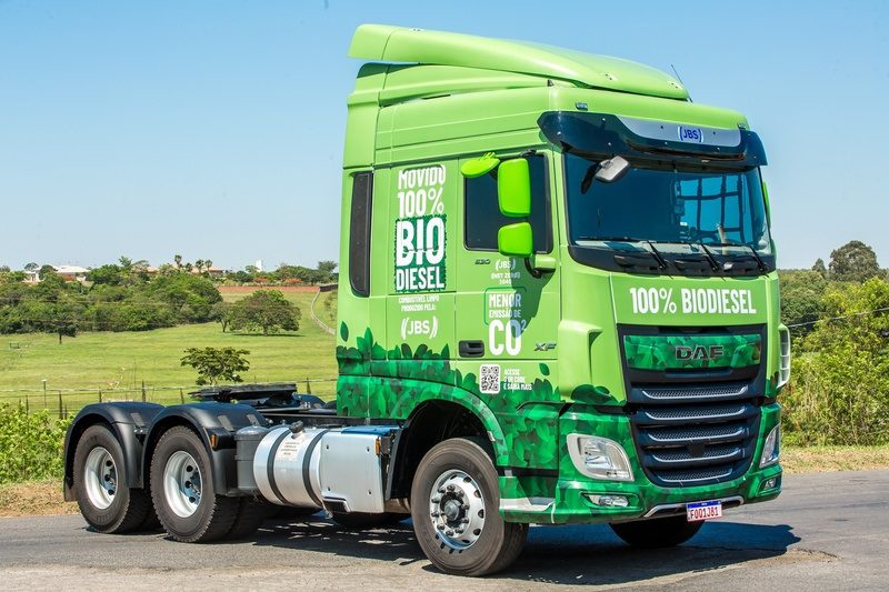 biodiesel 100% (B100) tem rendimento equivalente ao diesel fóssil