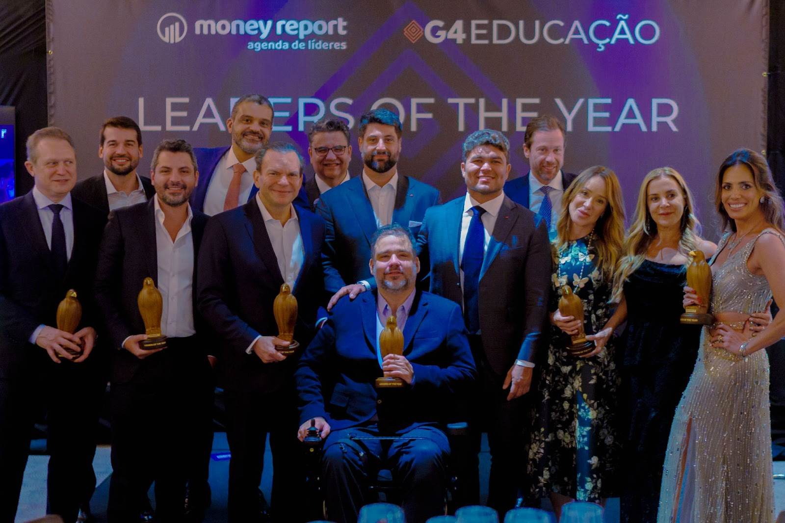 Alguns dos homenageados no ‘Leaders of The Year 2024 Foto: G4 Educação