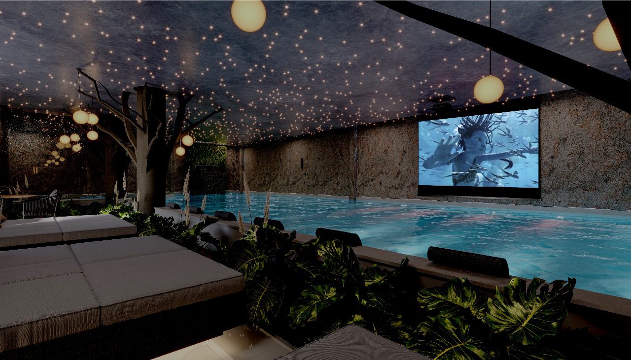 Construtora investe R$ 14 milhões em área de lazer e lança primeiro edifício do Brasil com piscina-cinema