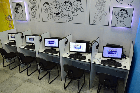 Sala de aula da Ensina Mais Turma da Mônica