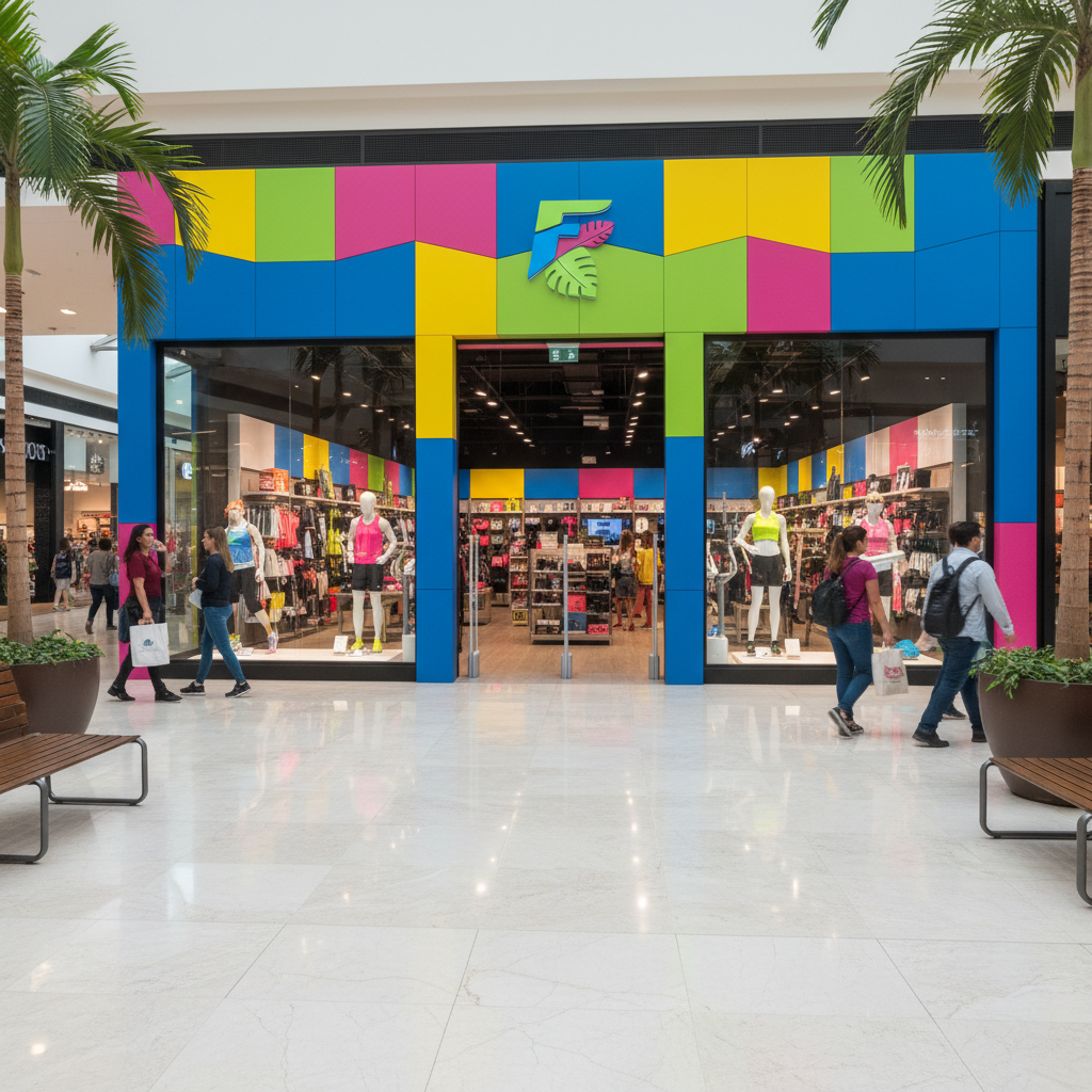 Loja de franquia em shopping center representando o mercado de franchising no Brasil